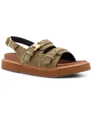 CELINE Triomphe Suede Sandal