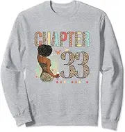 [X.Style] Chapter 33 Years Old 33rd Birthday Leopard Afro Black Womens Sweatshirt ds1099 Sweater (2XL)