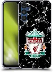 Head Case Designs Officially Licensed Liverpool Football Club Black Crest Marble Gel Case [Military Grade Protection] Compatible with Samsung Galaxy A15