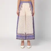 [Zimmermann] Maxine Trousers With Purple Paisley Print 2 Purple