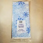 Table Cover Vintage Sealed Christmas Snowflake Swirl 54" x 96" Crepe Paper