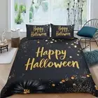 Bedding Suit Happy Halloween Comforter Cover Set Pumpkin Ghost Witch35