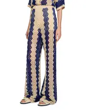 Sandro Two Tone Open Weave Pants