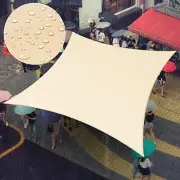 Square Waterproof Sun Shade Sail UPF50+ AMWTPS14 Canopy Awning 14' x 14' Beige