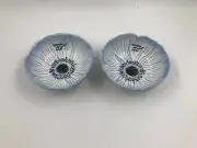 Godinger Ceramic 6.5in Blue Flower Bowl Set CC02B16012