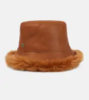 [Loro Piana] Loro Piana Reversible shearling bucket hat UK 6 5/8 brown