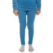 Merino Wool Soft Kids Leggings * Thermal Pants for Baby Toddler 160 Light Blue