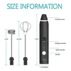 AU Milk Frother USB Rechargeable Mini Handheld Electric Blender Mixer Whisk Drin