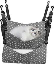 Milisten 2pcs Cat Nest Cat Hammock Breathable Cat Hammock for Large Cats Hammock Cat Bed Sleeping Cat Hammock for Cage Cat Hammocks for Indoor Hanging Small Mesh Swing Stands Pet Cloth