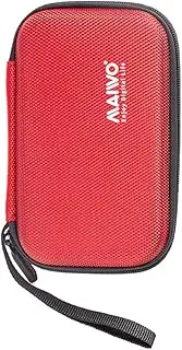 Daseeme Hard Drive Disk Storage Bag Shockproof Easy to Carry Wear - Resistant - Pressure Classification to Store Red