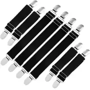 8 Pcs Adjustable Elastic Boot Straps Boot Clips Pant Stirrups Leg Straps