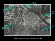 OLD POSTCARD SIZE PHOTO ARNHEM NETHERLANDS HOLLAND TOWN AERIAL VIEW c1940 1