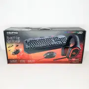 Alpha Gaming Battle Group 3-Piece Set with Headset, Keyboard & Mouse NEW