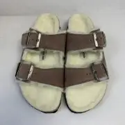 Birkenstock New with Box Arizona Shearling Faded Purple Suede Narrow Select Size