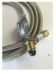 CARAVAN RV HOME Weber Q BBQ to LPG gas bottle POL x 3/8" SAE SS hose, 3m