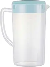 81oz/2.4Litre/0.63 Gallon Plastic Water Pitcher with Lid BPA-FREE Carafes Mix Drinks Water Jug for Hot/Cold Juice Beverage Ice Tea (Sky Blue, 81oz)