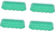 Yardwe Plant Germination Plastic Trays 4pcs Gardening Planting Boxes Sprouting Case for Windowill Easy to Move