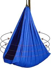 Sensory Swing for Kids with Special Needs Indoor Therapy Swing Breathable Hammock (Hardware Included) for Autism ADHD (Color : Blue, Size : 150x280CM/59x110in)