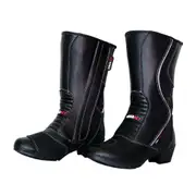 RIDERACT® Womens Motorcycle Boots Black – Spot-1 Ladies Motorbike Boots