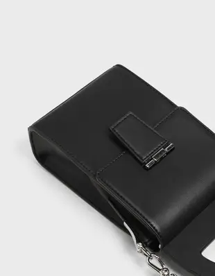 【直飛現貨 正品保證】小CK 梯形壓扣手提包 錢包（黑色） CK2-50780858 皮夾 皮包