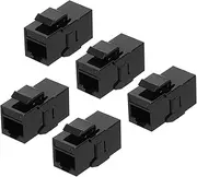uxcell 5 Pack Cat 6A Ethernet Coupler, RJ45 Cat6A Coupler Jacks Female to Female Ethernet Adapter, Black