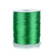 Nylon Satin Cord 2mm Rattail Cord String - 100 Yards Nylon Chinese Green