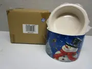 SNOWMAN COOKIE JAR WARMER 100% STONEWARE DISHWASHER SAFE MICROWAVABLE BRAND NEW