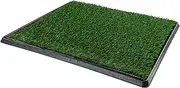 PETMAKER Artificial Grass Puppy Pee Pad for Dogs and Small Pets - 20x30 Reusable 4-Layer Training Potty Pad with Tray - Dog Housebreaking Supplies by