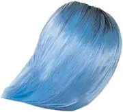 Beavorty Lace Front Wig for Women Blue Hair Topper Fashion Hairpiece Headdress Synthetic Hair