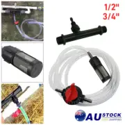 Auto Irrigation Venturi Fertilizer Kit Injector Water Tube Switch Filter 3/4"1/2