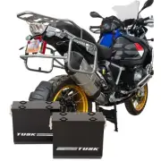 Tusk Aluminum Panniers with Pannier Racks V2 Medium Black Panniers/Silver Racks