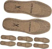 BESPORTBLE 4 Pairs Cuttable Wool Insoles for Women Insulated Felt Shoe Inserts Winter Foot Warmers for Boots Slippers Athletic Shoes Shock Absorbing Breathable