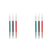 2x 3pc Filofax Clipbook Erasable Friction Ball Pen Refill Ink Gel Cartridge Asst