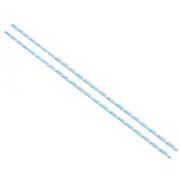 8mmx500mm Transparent Blue Spiral Line Solid Acrylic Round Rod PMMA Bar 2pcs