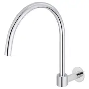 Round High-Rise Swivel Wall Spout, Polished Chrome