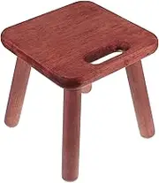 ERINGOGO Portable Wooden Step Stool with Handles Small Wood Footrest Chair for Adults Versatile Use Bathroom Kitchen and Bedroom Quick Assembly Lightweight Design