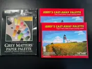 Jerry's Cast Away Paper Artist Palette Pad Lot-2 Heavy Duty 35lb Coated White