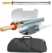 Outdoor Solar Oven Portable Camping Stove Smoke Free BBQ Cooker 1.1L Large Capacity Foldable Outdoor Cookware for 2-4 People BBQ Oven for Backpacking Hiking Camping