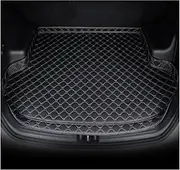 Car Cargo Liners for Lexus ES ES200 ES250 ES300h ES350 200 250 300h 350 2018 2019 2020 Car Cargo Rear Boot Liner Trunk Mats Trunk Carpets(Black Beige-A)