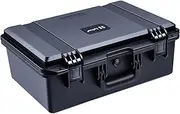 Lykus HC-4420 Waterproof Hard Case with Customisable Foam Insert, Interior Size 44x29x17cm, Suitable for Pistol, Gun, DSLR Camera, Lenses, and More