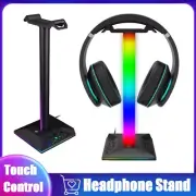 RGB Gaming Headphone Stand Dual USB Port Touch Control Hanger Headset Holder