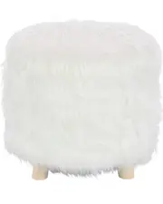 Peyton Lane Faux Fur Foot Stool