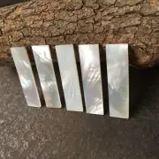 5pcs Natural White Mother of Pearl Big Shell Slices for Musical Inlay & Crafts