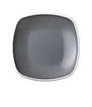 Yanco China DI-106 Discover Grey Melamine 6" x 6" Square Plate - 4 Doz