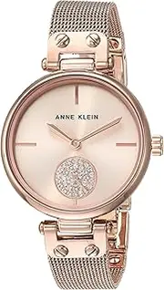 [Anne Klein] Women's Premium Crystal Accented Mesh Bracelet Watch