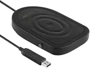iKKEGOL USB Foot Pedal Switch, Black Metal Single HID Action Programmable Digital Hand Control Keyboard Mouse with 3 Color Anti-Skid Rubber Mat