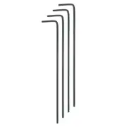 4pcs Ball End Hex Key Wrench 1.5mm L-Shape Extra Long Arm Metric Wrenches Black