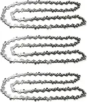 AcbbMNS 3Pcs 4" Chainsaw Chains Blade Saw Replacement Semi Chisel, 1/4" Pitch .043" Gauge, 28 Drive Links