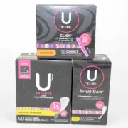 U by Kotex Mixed Lot Super Plus Tampons & Regular Balance/Barely There Liners