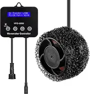 JEREPET 2100GPH Aquarium Wave Maker with Controller Mini DC 24V 12W Powerhead with Magnetic Mounting, Wavemaker with LED Display for 30 to 60 Gallon Tank